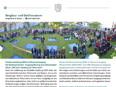 Datei-Vorschaubild - Gemeindezeitung Schmuck-Magdalena_Bergbaumuseum Sonderausstellung-2016 Eröffnung_2016.pdf