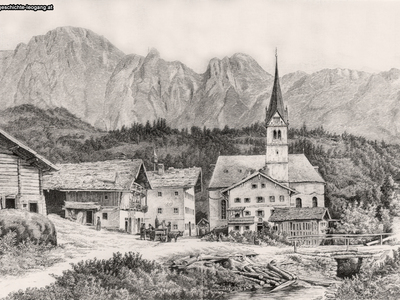 Datei-Vorschaubild - Hofer-Michael_Stall Samerstall Kirchenwirt Kirche Hutter_1870.jpg