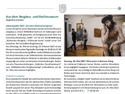 Datei-Vorschaubild - Gemeindezeitung Bergbaumuseum Schmuck-Magdalena_2017-03 Sonderausstellung-2017 Vorschau_2017.pdf