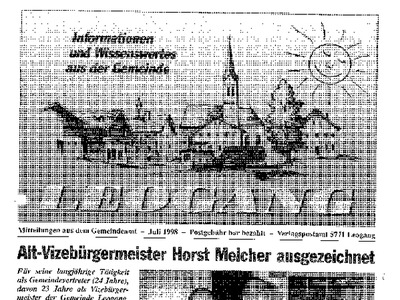 Datei-Vorschaubild - Gemeindezeitung_Melcher-Horst Ehrenbürgerschaft_1998.pdf