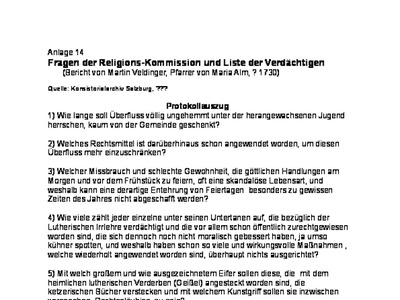 Datei-Vorschaubild - Konsistorialarchiv Religionskommission_Verdächtige Fragebogen_1730.pdf