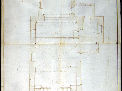 Datei-Vorschaubild - Pfarrarchiv-Saalfelden Eder-Alois_Grundriss Gotische-Kirche_1741.jpg