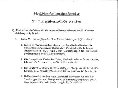 Datei-Vorschaubild - Koller-Fritz Landesarchiv_Zur-Emigration-nach-Ostpreußen Merkblatt-für-Familienforscher.pdf