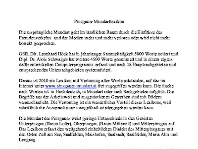 Datei-Vorschaubild - Kurzbeschreibung Pinzgauer Mundart-Lexikon.pdf