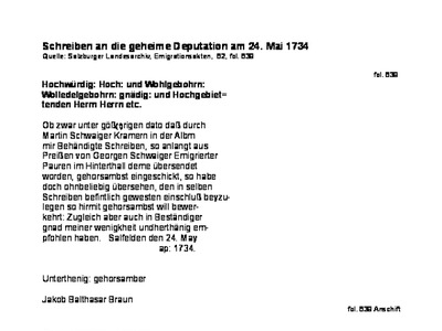 Datei-Vorschaubild - Landesarchiv Schwaiger-Alois Braun-Jakob_Brief Schwaiger-Georg_1734.pdf