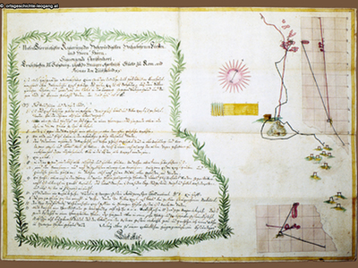 Datei-Vorschaubild - Bergbaumuseum_Urkunde Schrattenbach-Sigismund Erzbischof_1761.jpg