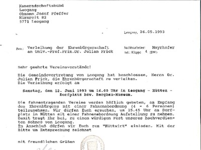 Datei-Vorschaubild - Kameradschaftsbund_Einladung Ehrenbürgerschaft_1993.pdf