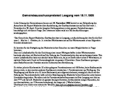 Datei-Vorschaubild - Gemeinderat_Ablehnung Konzession Gasthaus-Madreiter_1905.pdf