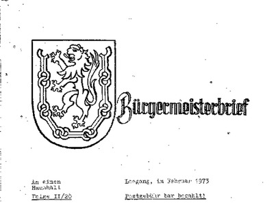 Datei-Vorschaubild - Bürgermeisterbrief_1973-02 Jahresvoranschlag-1973 Herzog-Sepp-Gemeindesekretär-Nachruf Nächtigungszahlen-Jänner-1973 Aus-dem-alten-Leogang_1973.pdf