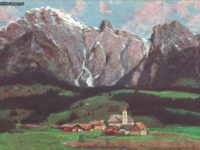 Datei-Vorschaubild - Bergbaumuseum_Postkarte-coloriert Ortsansicht Birnhorn_1900.jpg