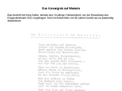 Datei-Vorschaubild - Schwaiger-Alois_Gedicht Das-Kaisergrab-auf-Madeira Kaiser-Karl Hutter-Anna_1922.pdf