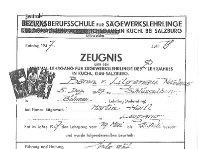 Datei-Vorschaubild - Berufsschule-Kuchl_Zeugnis Lilgenau-Nikolaus_1947.pdf